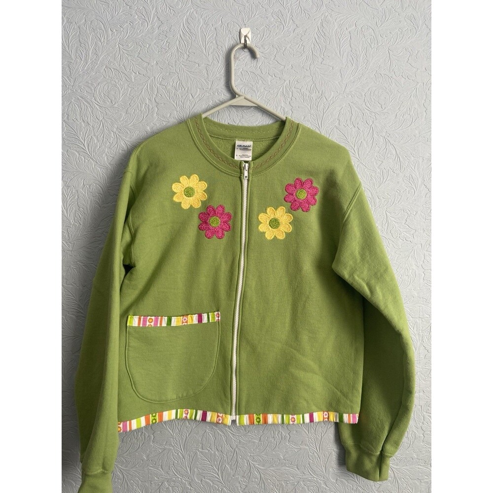 Womens Sz Small Full Zip Crewneck Sweatshirt A40